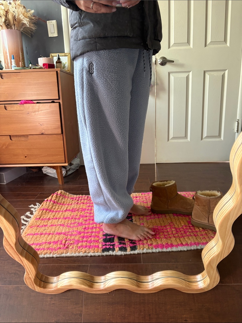 Free People Movement Fleece Joggers Sherpa Lavender